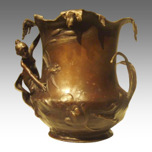 Vaso Estátua Senhora Copper Ware Decoração Escultura em Bronze TPE-941